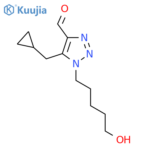 5-(cyclopropylmethyl)-1-(5-hydroxypentyl)-1H-1,2,3-triazole-4-carbaldehyde structure