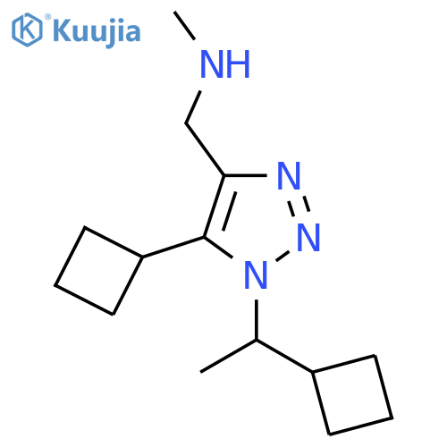 {5-cyclobutyl-1-(1-cyclobutylethyl)-1H-1,2,3-triazol-4-ylmethyl}(methyl)amine structure