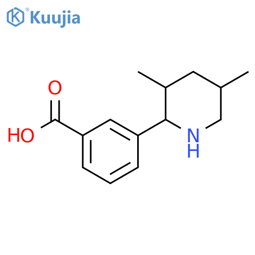 3-(3,5-dimethylpiperidin-2-yl)benzoic acid structure