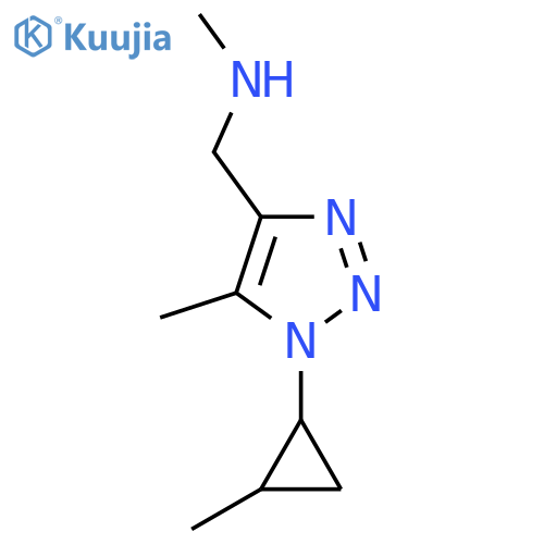 methyl({5-methyl-1-(2-methylcyclopropyl)-1H-1,2,3-triazol-4-ylmethyl})amine structure
