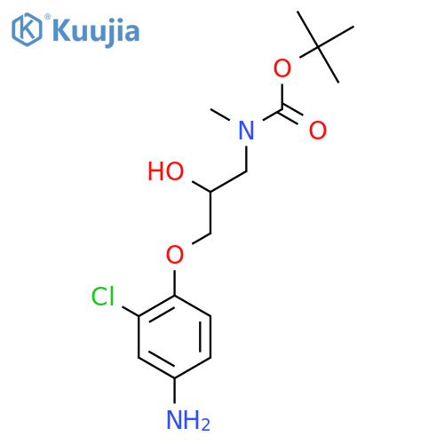 tert-butyl N-3-(4-amino-2-chlorophenoxy)-2-hydroxypropyl-N-methylcarbamate structure