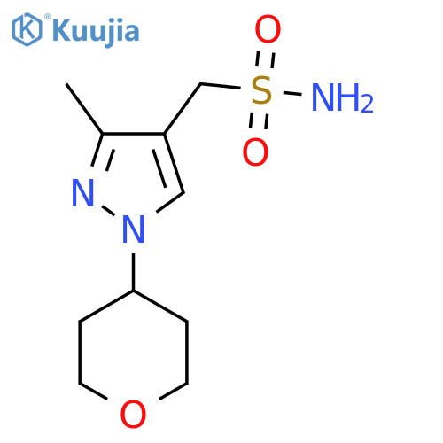 3-methyl-1-(oxan-4-yl)-1H-pyrazol-4-ylmethanesulfonamide structure