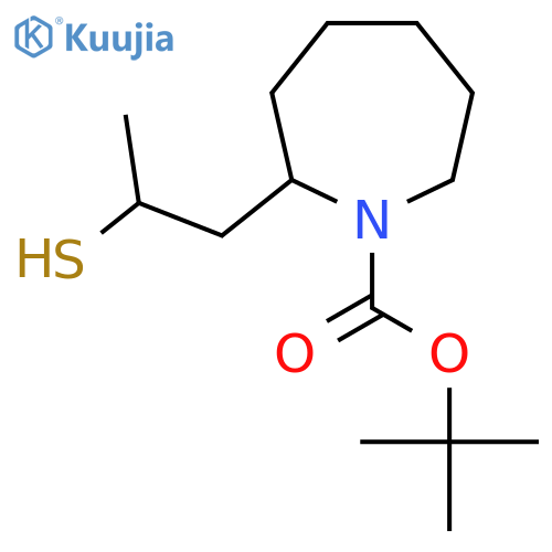 tert-butyl 2-(2-sulfanylpropyl)azepane-1-carboxylate structure