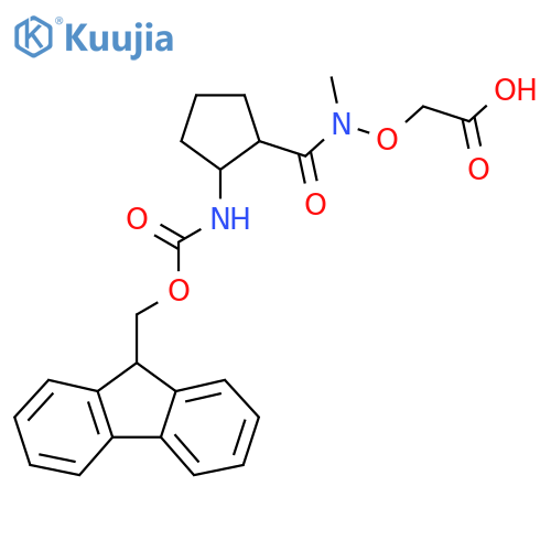 2-({1-2-({(9H-fluoren-9-yl)methoxycarbonyl}amino)cyclopentyl-N-methylformamido}oxy)acetic acid structure