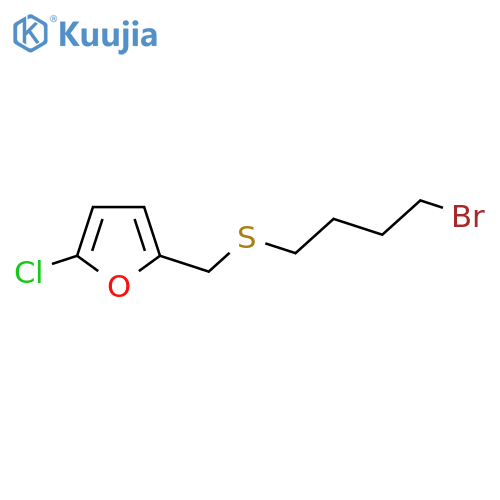 2-{(4-bromobutyl)sulfanylmethyl}-5-chlorofuran structure