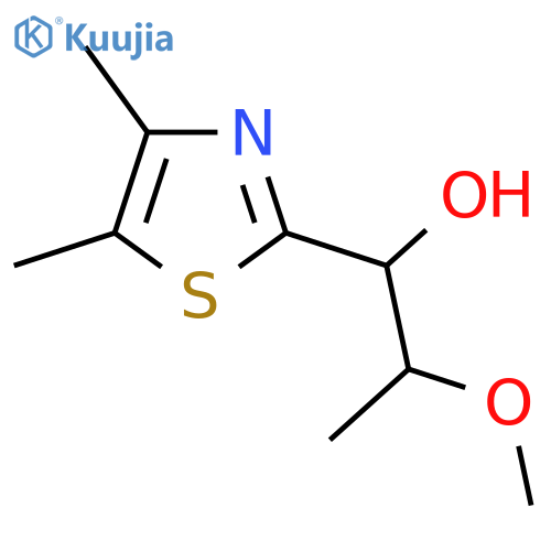 1-(dimethyl-1,3-thiazol-2-yl)-2-methoxypropan-1-ol structure