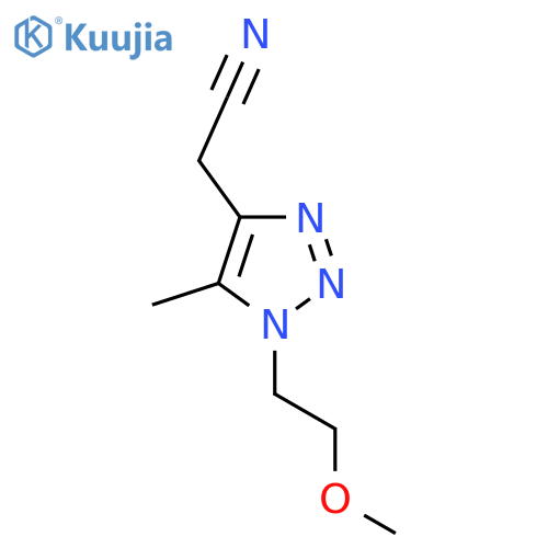 2-1-(2-methoxyethyl)-5-methyl-1H-1,2,3-triazol-4-ylacetonitrile structure