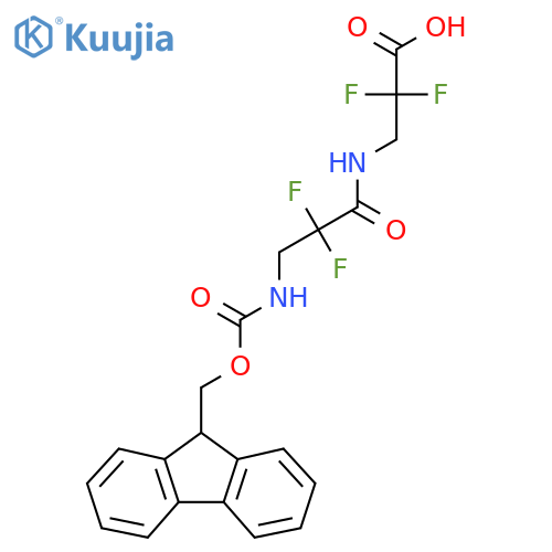 3-3-({(9H-fluoren-9-yl)methoxycarbonyl}amino)-2,2-difluoropropanamido-2,2-difluoropropanoic acid structure