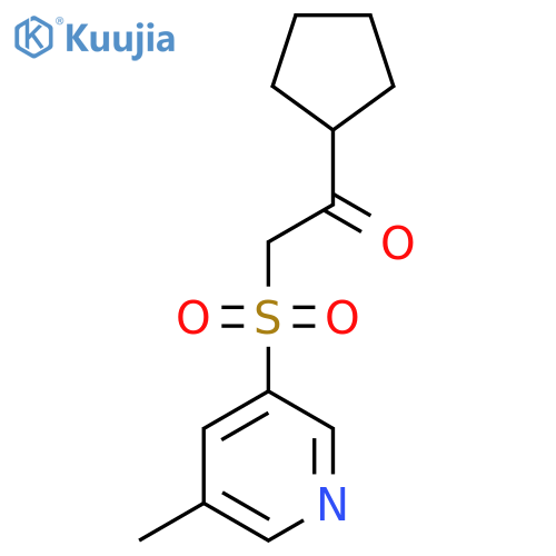 1-cyclopentyl-2-(5-methylpyridin-3-yl)sulfonylethan-1-one structure