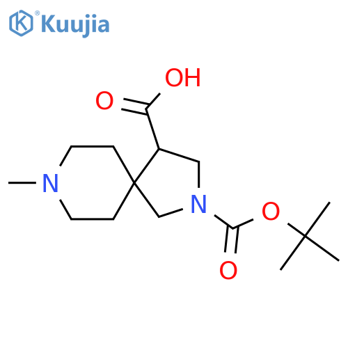 2-(tert-butoxy)carbonyl-8-methyl-2,8-diazaspiro4.5decane-4-carboxylic acid structure