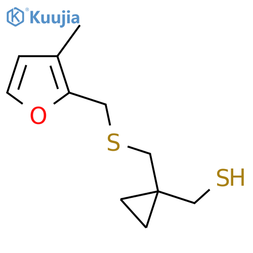 1-({(3-methylfuran-2-yl)methylsulfanyl}methyl)cyclopropylmethanethiol structure