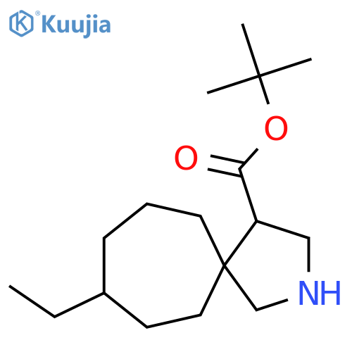 tert-butyl 8-ethyl-2-azaspiro4.6undecane-4-carboxylate structure
