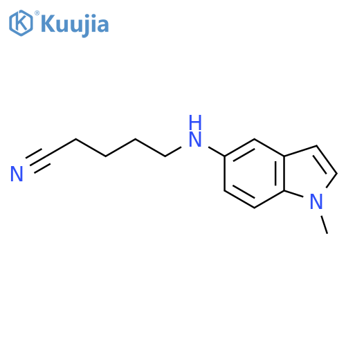 5-(1-methyl-1H-indol-5-yl)aminopentanenitrile structure