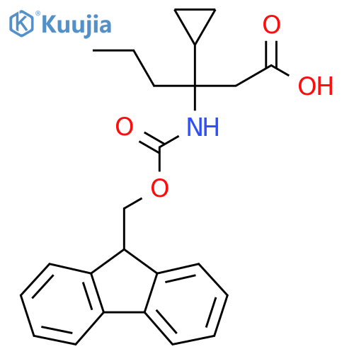 3-cyclopropyl-3-({(9H-fluoren-9-yl)methoxycarbonyl}amino)hexanoic acid structure