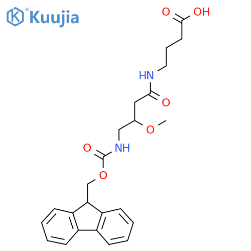 4-4-({(9H-fluoren-9-yl)methoxycarbonyl}amino)-3-methoxybutanamidobutanoic acid structure
