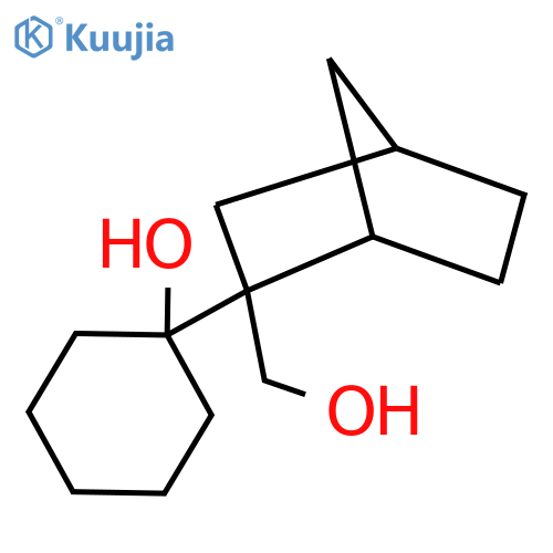 1-2-(hydroxymethyl)bicyclo2.2.1heptan-2-ylcyclohexan-1-ol structure