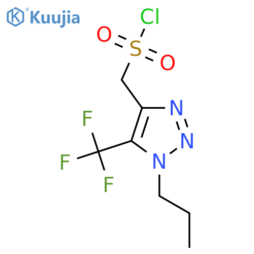 1-propyl-5-(trifluoromethyl)-1H-1,2,3-triazol-4-ylmethanesulfonyl chloride structure