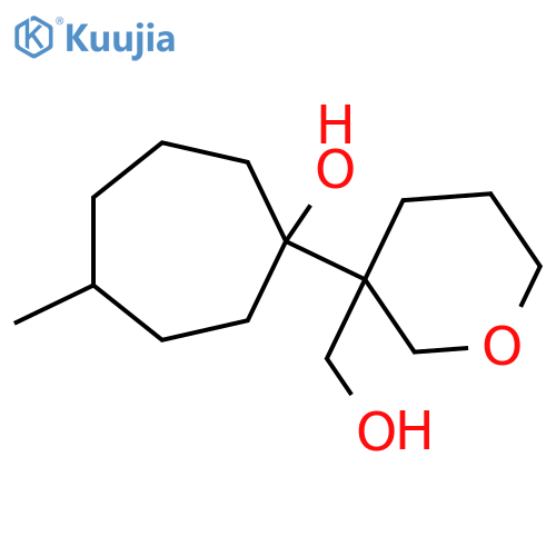 1-3-(hydroxymethyl)oxan-3-yl-4-methylcycloheptan-1-ol structure