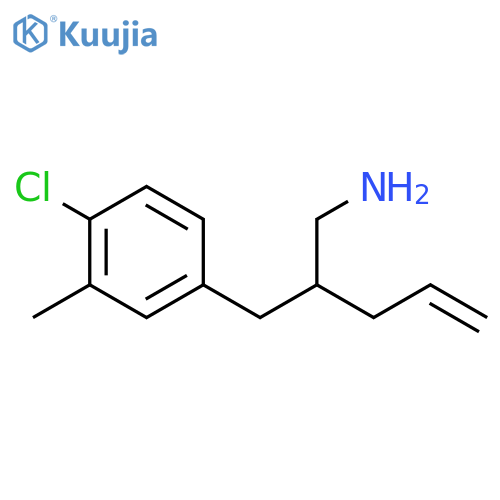 4-2-(aminomethyl)pent-4-en-1-yl-1-chloro-2-methylbenzene structure