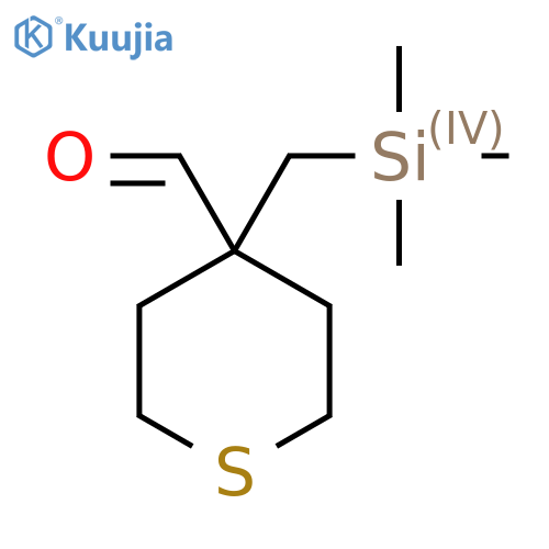 4-(trimethylsilyl)methylthiane-4-carbaldehyde structure
