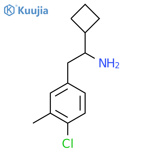 2-(4-chloro-3-methylphenyl)-1-cyclobutylethan-1-amine structure