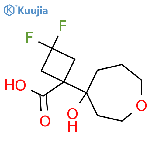 3,3-difluoro-1-(4-hydroxyoxepan-4-yl)cyclobutane-1-carboxylic acid structure