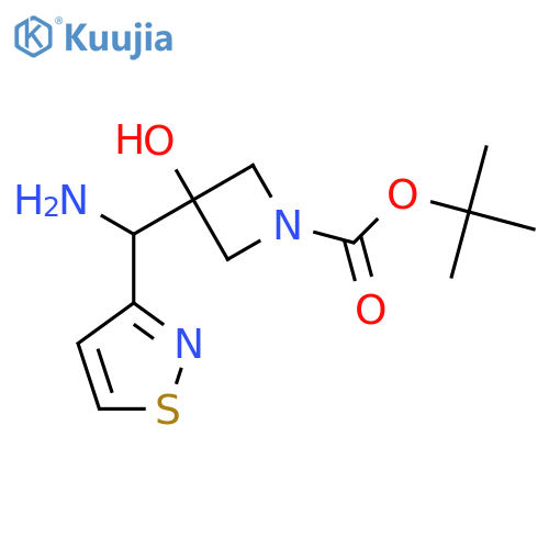 tert-butyl 3-amino(1,2-thiazol-3-yl)methyl-3-hydroxyazetidine-1-carboxylate structure