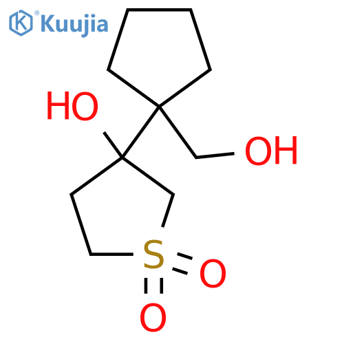 3-hydroxy-3-1-(hydroxymethyl)cyclopentyl-1lambda6-thiolane-1,1-dione structure
