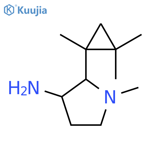 1-methyl-2-(1,2,2-trimethylcyclopropyl)pyrrolidin-3-amine structure