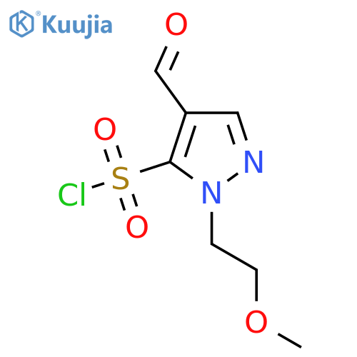 4-formyl-1-(2-methoxyethyl)-1H-pyrazole-5-sulfonyl chloride structure