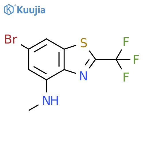 6-bromo-N-methyl-2-(trifluoromethyl)-1,3-benzothiazol-4-amine structure