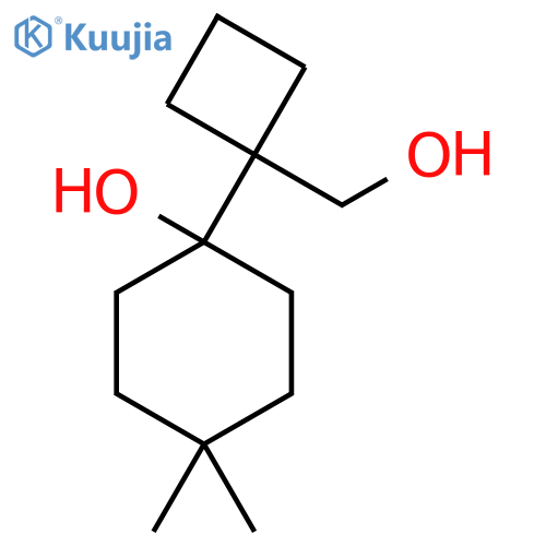 1-1-(hydroxymethyl)cyclobutyl-4,4-dimethylcyclohexan-1-ol structure
