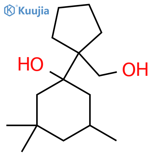 1-1-(hydroxymethyl)cyclopentyl-3,3,5-trimethylcyclohexan-1-ol structure