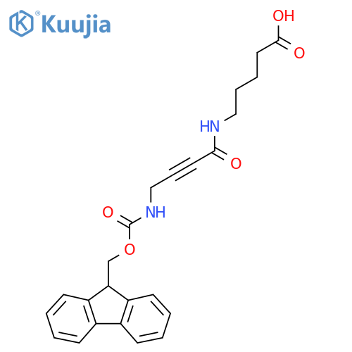 5-4-({(9H-fluoren-9-yl)methoxycarbonyl}amino)but-2-ynamidopentanoic acid structure