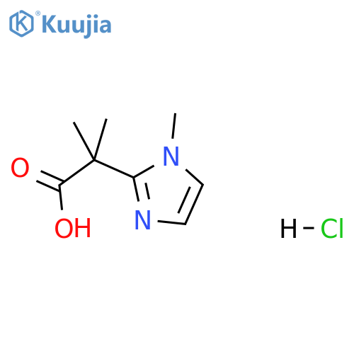 2-Methyl-2-(1-methyl-1H-imidazol-2-yl)propanoic acid hydrochloride structure