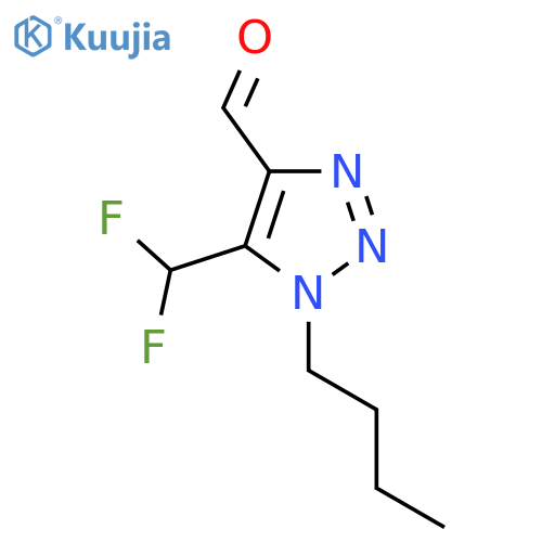 1-butyl-5-(difluoromethyl)-1H-1,2,3-triazole-4-carbaldehyde structure
