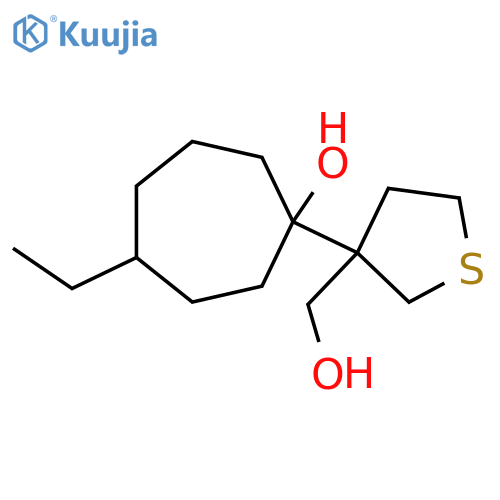 4-ethyl-1-3-(hydroxymethyl)thiolan-3-ylcycloheptan-1-ol structure