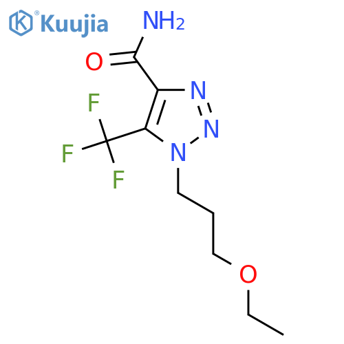1-(3-ethoxypropyl)-5-(trifluoromethyl)-1H-1,2,3-triazole-4-carboxamide structure