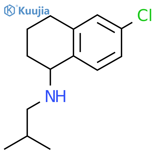 6-chloro-N-(2-methylpropyl)-1,2,3,4-tetrahydronaphthalen-1-amine structure