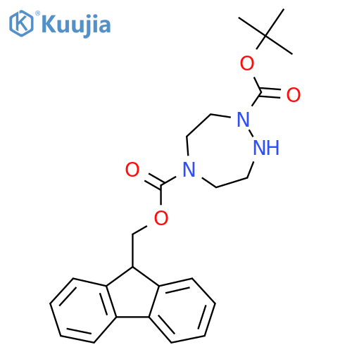 1-tert-butyl 5-(9H-fluoren-9-ylmethyl) 1,2,5-triazepane-1,5-dicarboxylate structure