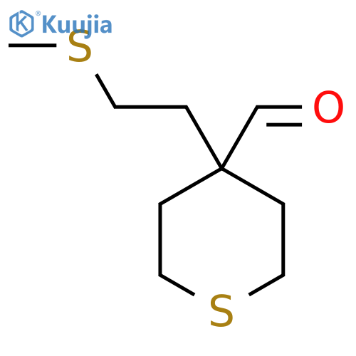 4-[2-(Methylsulfanyl)ethyl]thiane-4-carbaldehyde structure