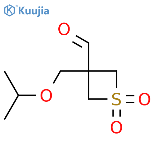 1,1-dioxo-3-(propan-2-yloxy)methyl-1lambda6-thietane-3-carbaldehyde structure