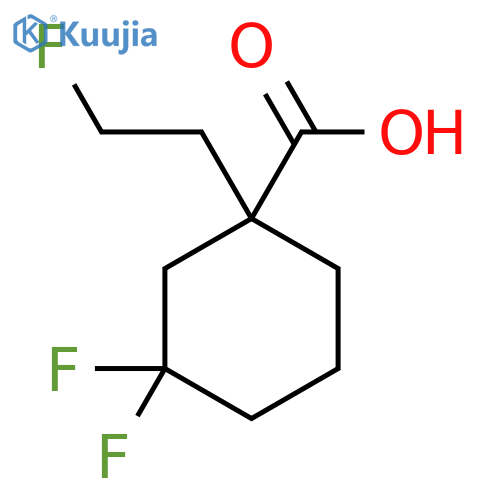 3,3-difluoro-1-(2-fluoroethyl)cyclohexane-1-carboxylic acid structure
