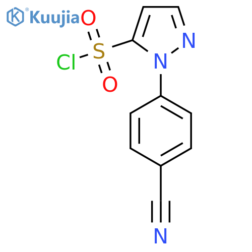 1-(4-cyanophenyl)-1H-pyrazole-5-sulfonyl chloride structure