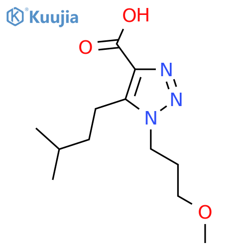 1-(3-methoxypropyl)-5-(3-methylbutyl)-1H-1,2,3-triazole-4-carboxylic acid structure