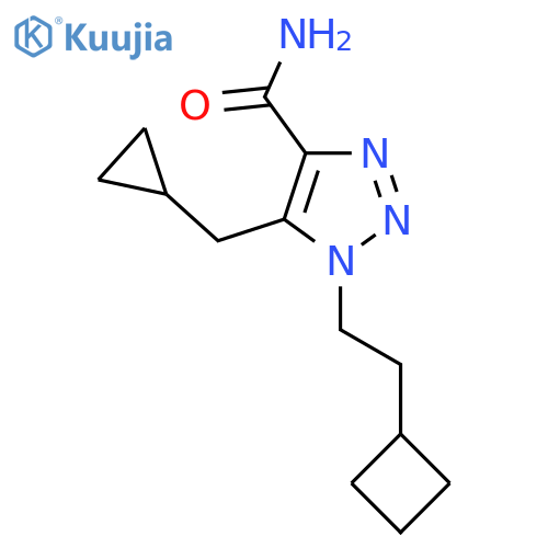 1-(2-cyclobutylethyl)-5-(cyclopropylmethyl)-1H-1,2,3-triazole-4-carboxamide structure