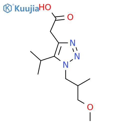 2-1-(3-methoxy-2-methylpropyl)-5-(propan-2-yl)-1H-1,2,3-triazol-4-ylacetic acid structure
