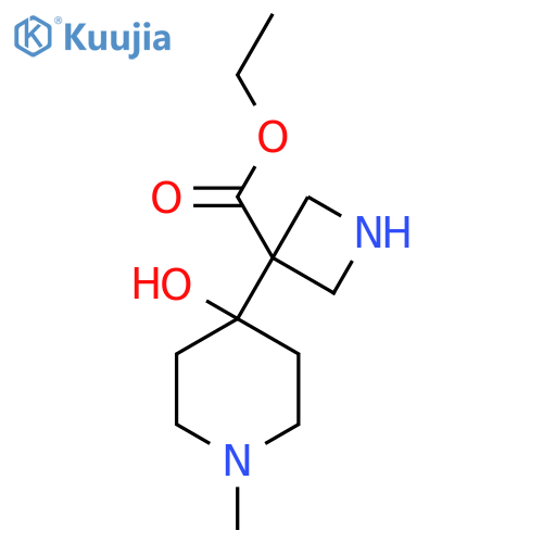 ethyl 3-(4-hydroxy-1-methylpiperidin-4-yl)azetidine-3-carboxylate structure