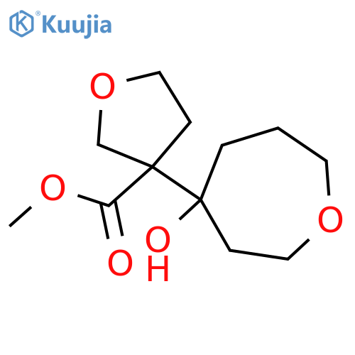 methyl 3-(4-hydroxyoxepan-4-yl)oxolane-3-carboxylate structure