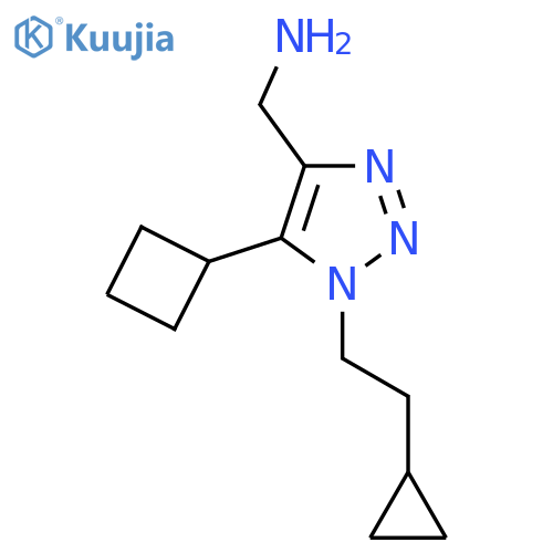 5-cyclobutyl-1-(2-cyclopropylethyl)-1H-1,2,3-triazol-4-ylmethanamine structure